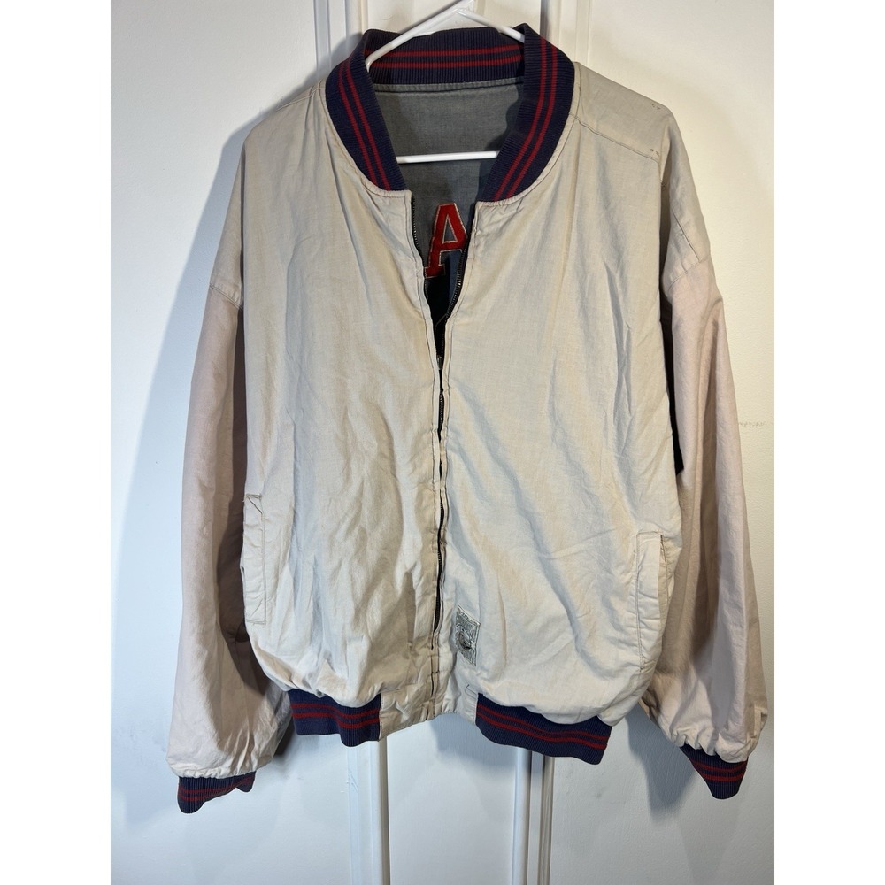 Vintage 90s Mirage Atlanta Braves Cooperstown Reversible Bomber Jacket MLB XL - Picture 9 of 11